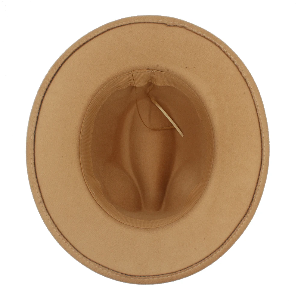 Женская и Мужская шерстяная фетровая шляпа с кожаной лентой Элегантная Дамская