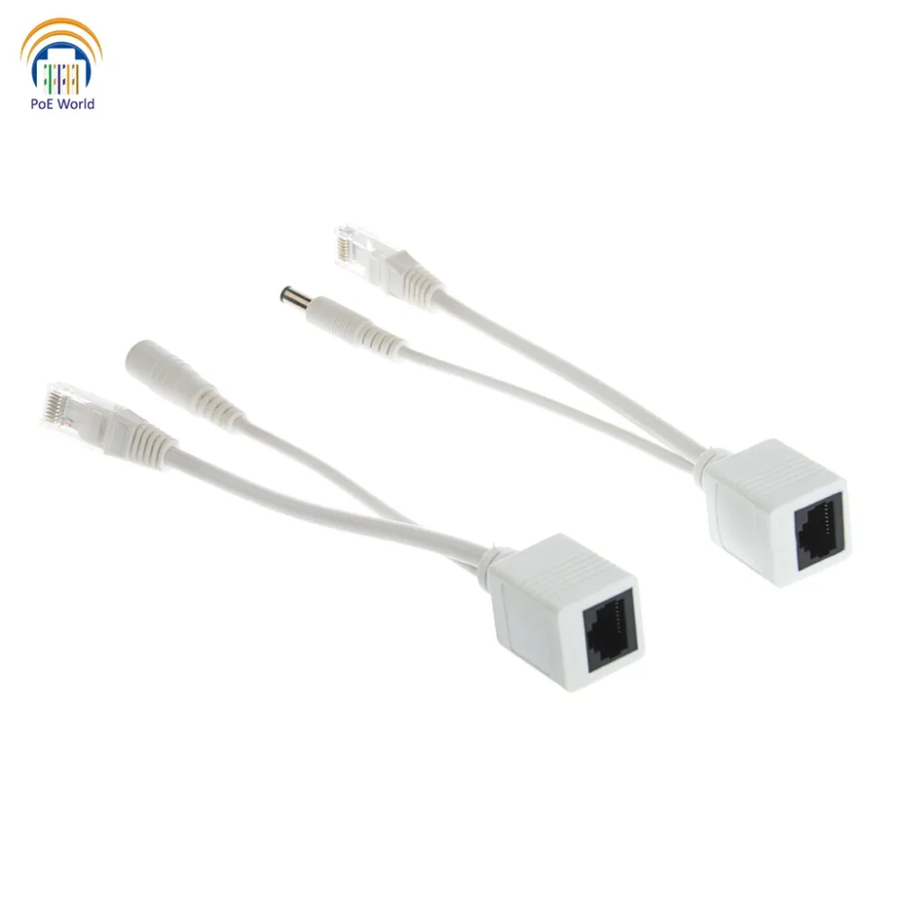 POE кабель популярный Пассивный адаптер питания по сети Ethernet разветвитель