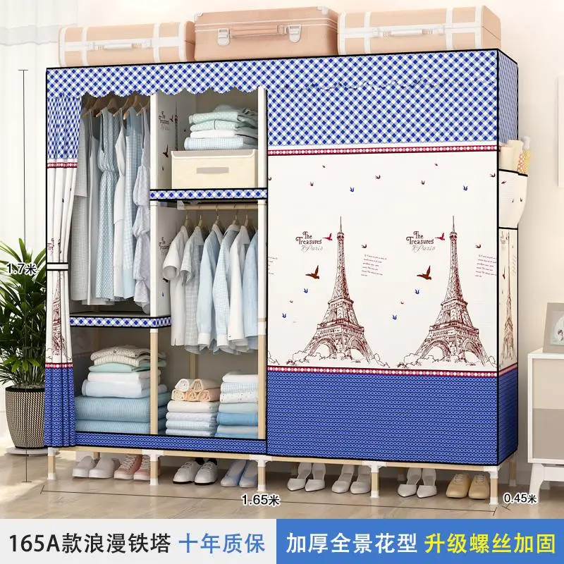 style5 Шкаф из цельного дерева в сборе, ткань Оксфорд, простой современный экономичный домашний шкаф для хранения - Цвет: style5