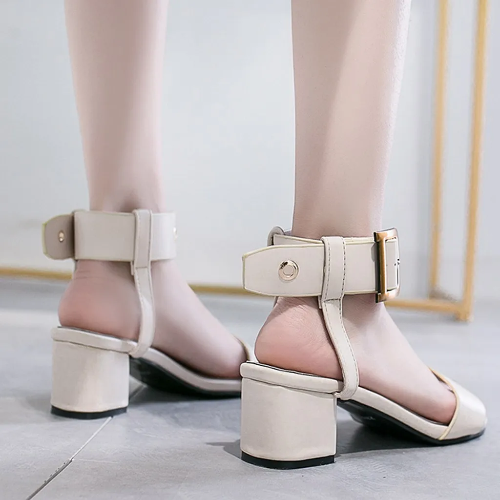 SAGACE/Модные женские летние туфли лодочки босоножки на толстом каблуке