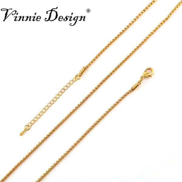 Винни Дизайн Ювелирные изделия 60 см розовое золото закуска цепи ожерелье для моя