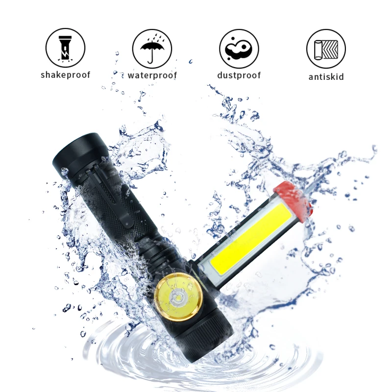 portable outdoor adventure high power Ultra Bright LED flashlight red strobe flash light USB rechargeable 18650 torch | Освещение
