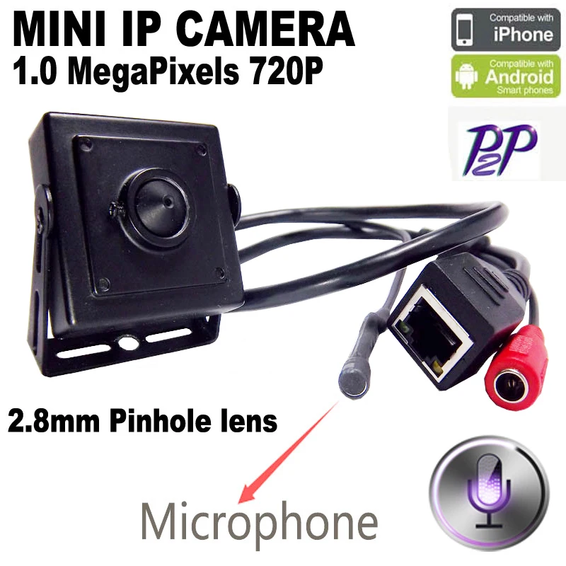 Hqcam мини ip камеры 1.0MP ONVIF 2 0 HD H.264 P2P мобильного телефона видеонаблюдения камера 8 мм