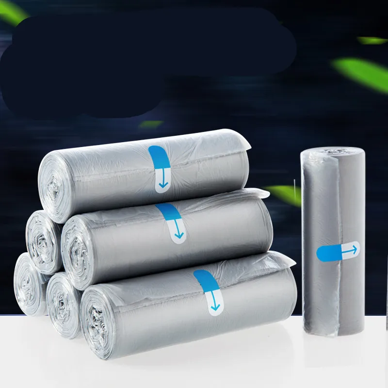 

Kitchen plastic bag, strong disposable plastic bag, one roll! Break point flat mouth of disposable large green garbage bag