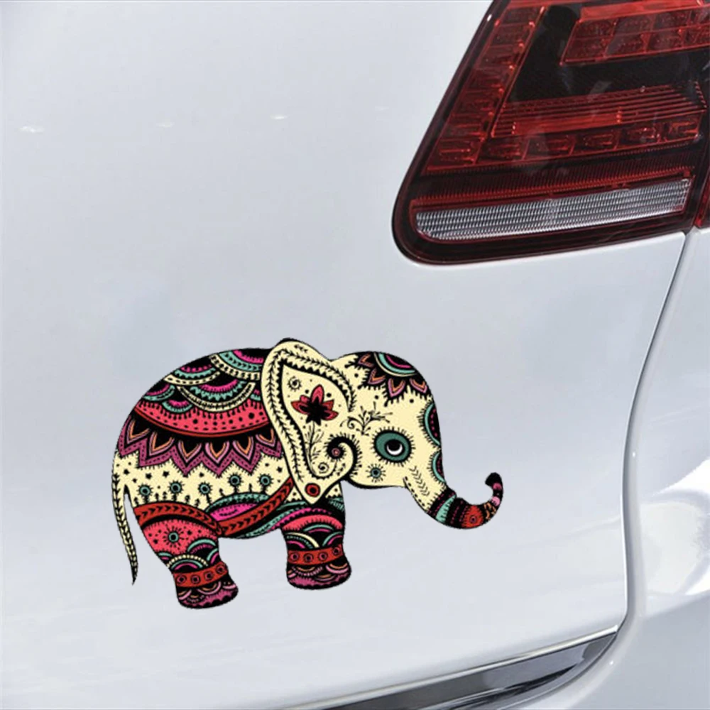 Цветная виниловая наклейка в виде слона для ноутбука автомобильная декоративные