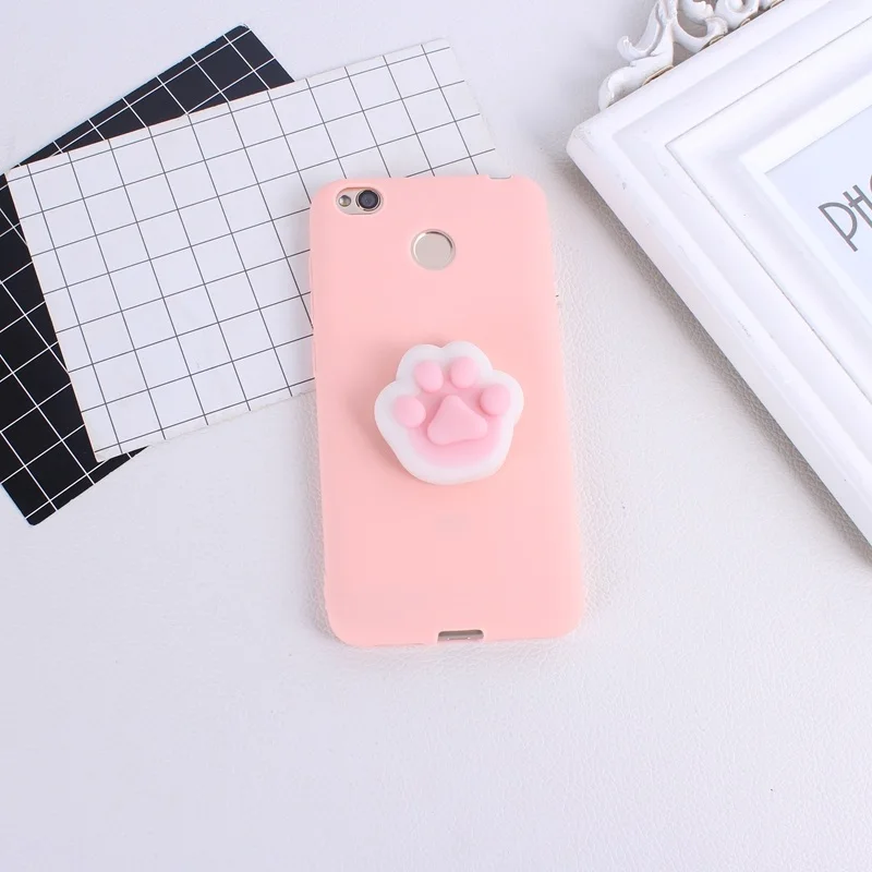 Cases For Xiaomi Redmi 4X Note 4 4A 4pro 3D Claw Funny Squeeze Squishy Elastic Marshmallow Soft Silicon Phone Case |