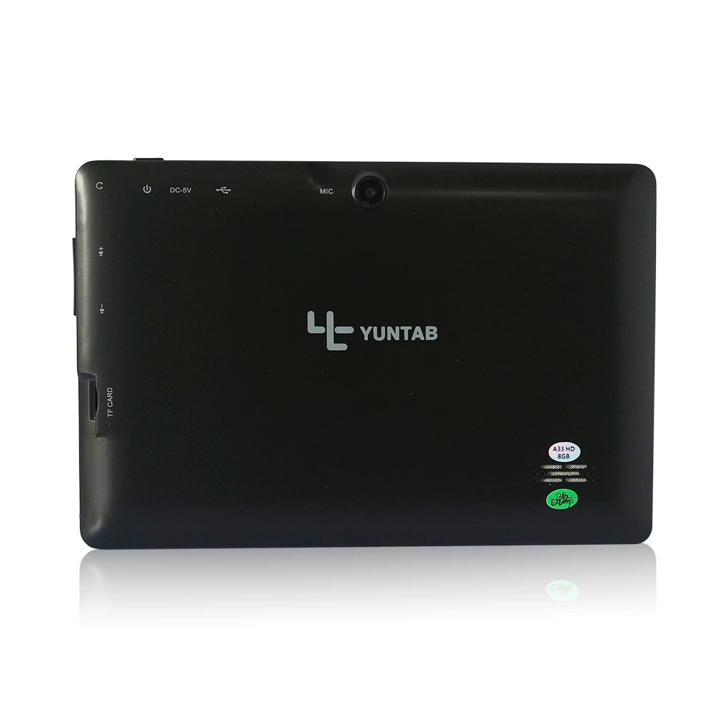 YUNTAB Q88 7 дюймов Android tablet pc Allwinner A33 DDR3 512 МБ Встроенная память 8 ГБ Wi-Fi Quad core двойной