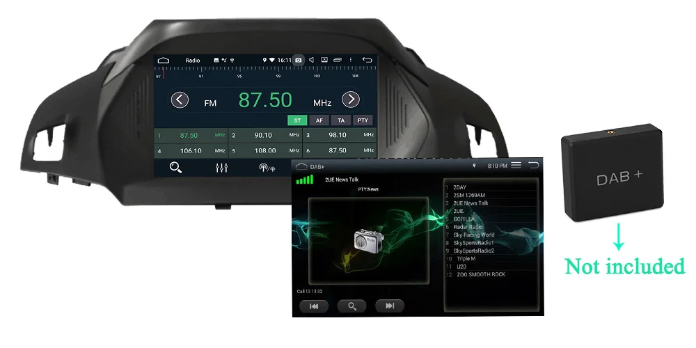Belsee Android 9,0 Автомагнитола стерео 4 Гб 64 Гб 8 ядерный Авторадио навигатор с GPS, DVD для Ford Kuga Escape C-Max 2013