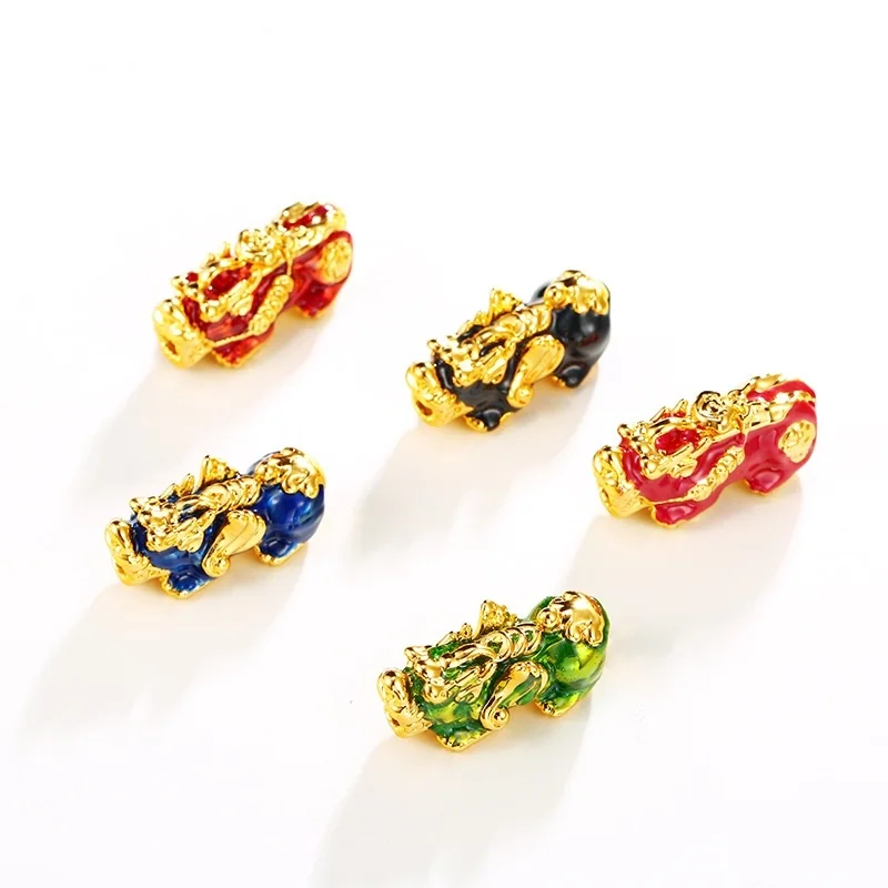 OMHXFC Wholesale European Fashion Woman Man Unisex Party Birthday Wedding Gift Vintage Red PIXIU 18KT Gold Pendant Charm EP64 | Украшения и