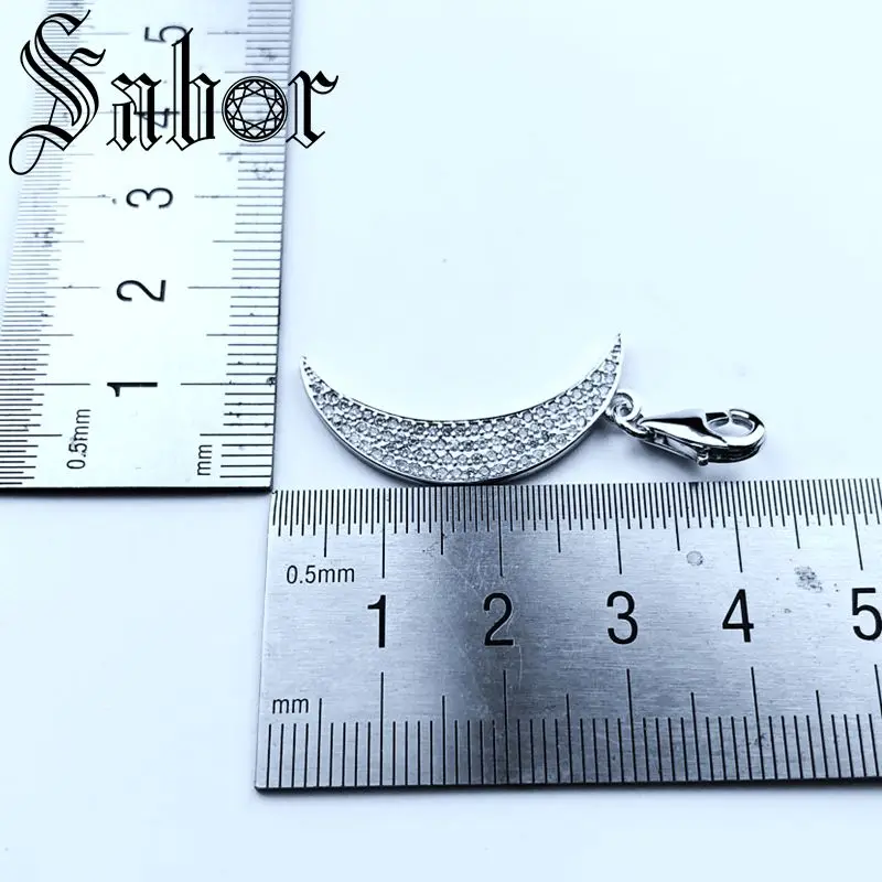 Moon Pave Reiki исцеляющая Подвеска для женщин трендовая Посеребренная DIY ювелирное