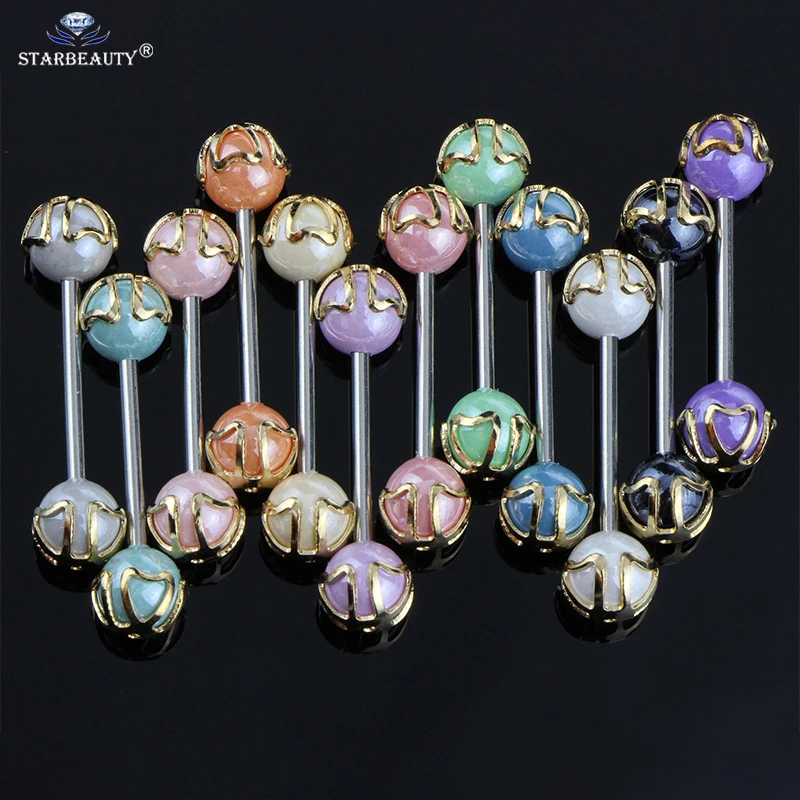 2 шт. Акриловые Кольца для языка 1 х16 мм|body piercing jewelry|piercing jewelrybarbell tongue |