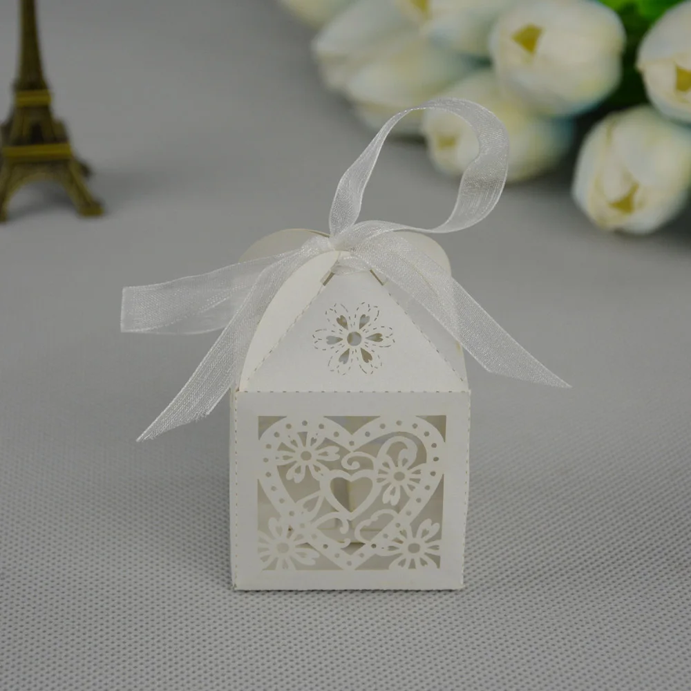 100 шт./лот сердце коробка конфет Винтаж Свадебные подарки для гостей День