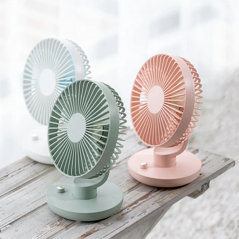 Usb Charging Portable Handheld Electric Fan Air Conditioner Cooler Cooling Summer Desk Table Automatic Shaking Head Coolin | Бытовая
