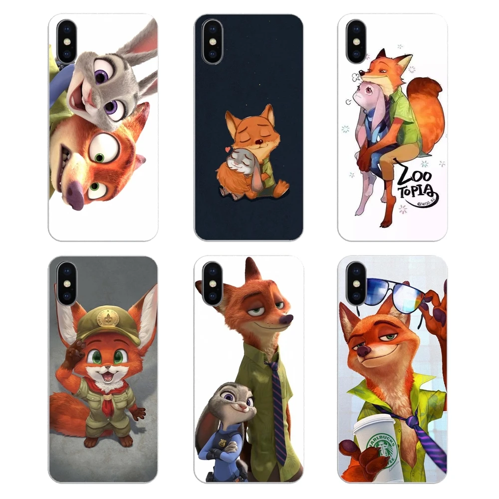 Phone Covers For Xiaomi Redmi 4X S2 3S Note 3 4 5 6 6A Por Pocophone F1 Mi Nick Wilde and Judy Hopps Zootopia Crazy Animal Art |