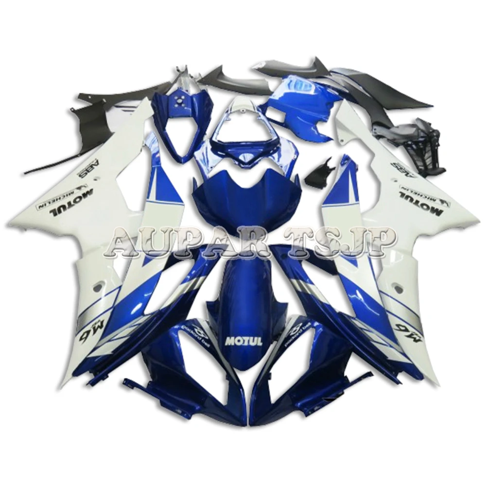 

White Blue Body Frames Fit For Yamaha 2008 09 10 11 12 13 2014 15 2016 YZF-600 R6 ABS Injection Cowlings Plastic Bike Panels