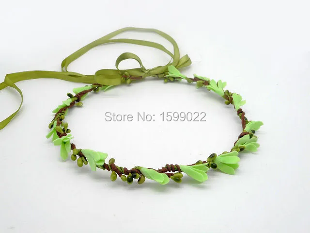 Женская повязка на голову с цветочным рисунком для девочек элегантный зеленый