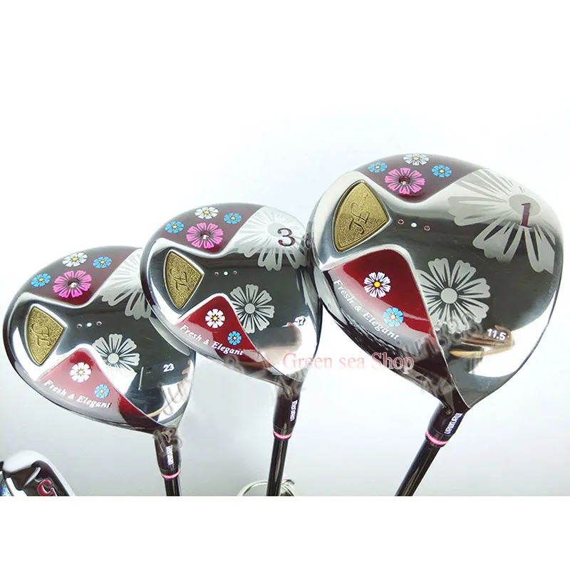 Новые женские Гольф клубы Maruman FL Golf полный комплект клюшек для водителей + дерево