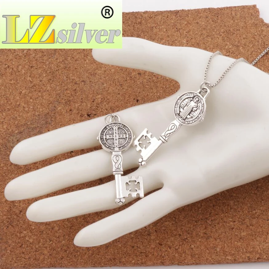 Орден Святого Бенедикта крест подвески в виде статуи Христа из Spacer Шарм бусины 6