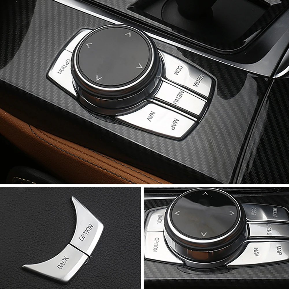 5 шт. Автомобильный мультимедийный стикер с кнопками Idrive для BMW E90 E46 E36 X5 E53 E34 E60 528 535