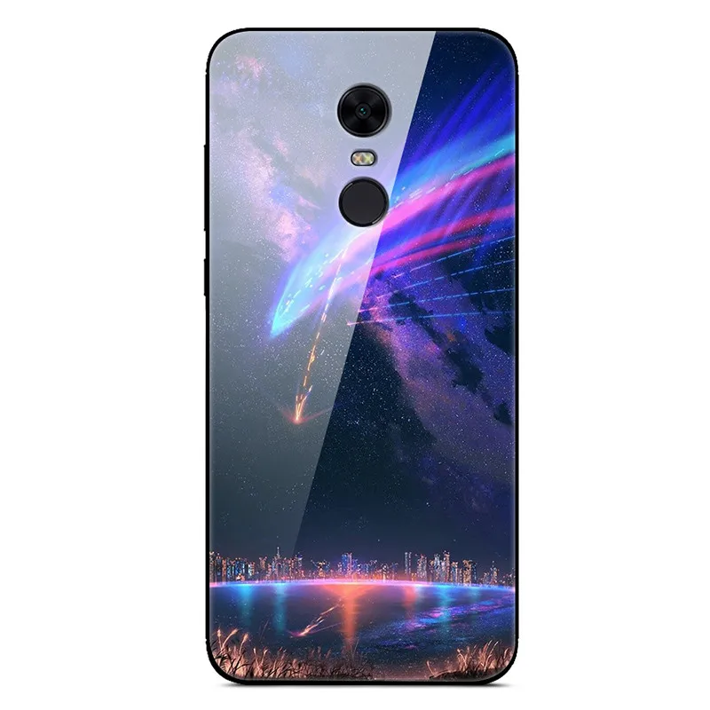 Чехол из закаленного стекла для Xiaomi Redmi 5 Plus, чехол с изображением планеты космоса, противоударный стеклянный чехол на заднюю панель для Xiaomi Xiomi Redmi 5 5 Plus, чехол - Цвет: 21