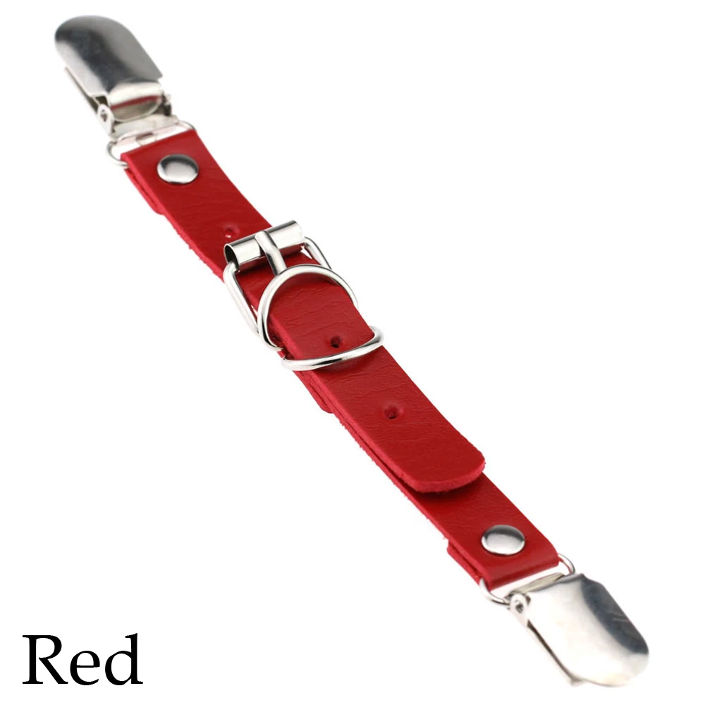 red 1 шт., высокое качество, сексуальные женские кожаные чулки с подвязками в стиле панк, готика, пояс, кольцо для ног, эластичный пояс для чулок, рождественские подарки - Цвет: red
