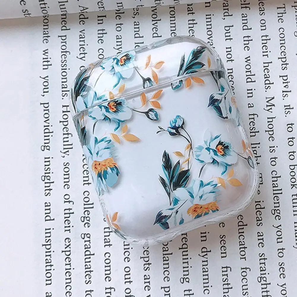 Защитный чехол прозрачный лимон, клубника гардения шаблон беспроводной Bluetooth наушники анти-падение чехол s для Airpods