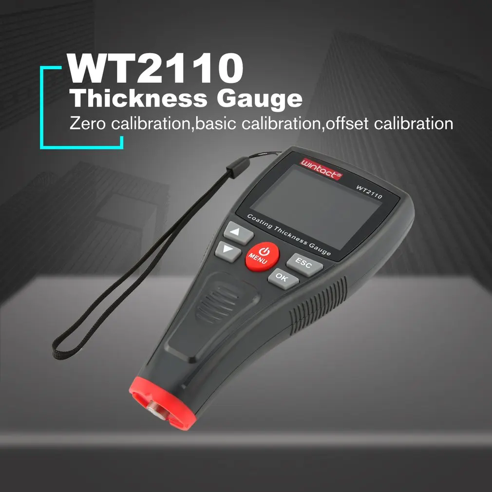 WINTACT WT2110 Мини цифровой покрытие плёнки гладить толщина датчик автомобиля метр