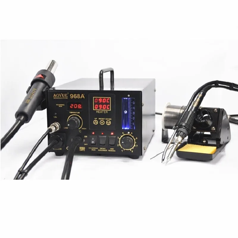 

AOYUE Solder Station 220V AOYUE968 AOYUE 968 AOYUE968A+ AOYUE 968A+ AOUYE Repairing System SMD Soldering Iron