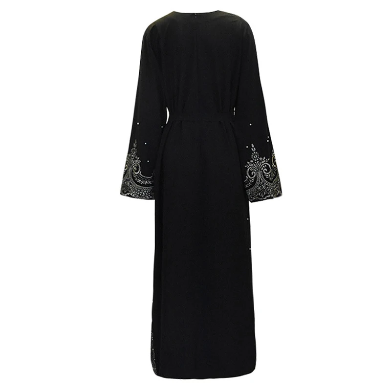 Жемчуг кафтан abaya Дубай Арабский Мусульманский платье хиджаб Vestido Абая для женщин Рамадан халат кафтан Elbise турецкий Исламский Одежда