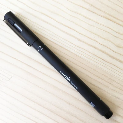 Япония Uni Pin Art Pigma paint ing Pen водостойкая и выцветающая линия краски ручка черный цвет товары для рукоделия пигментная ручка 005-08 - Цвет: 0.1mm