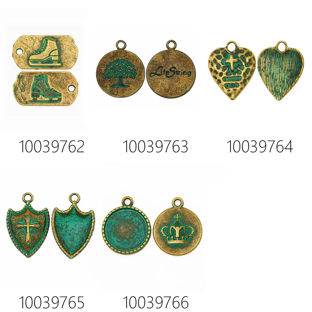 Множество 20 шт. ярь-медка патилатунная подвеска штамповка патина подвески. Без