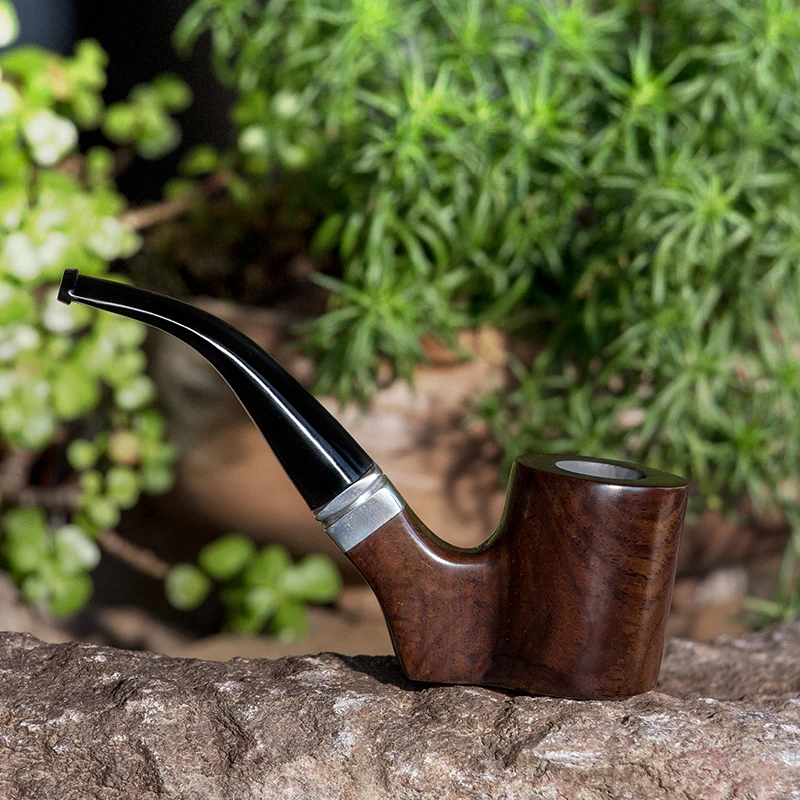Top Grade Ebony Wood Pipe with 9mm Filter, Smoking Tobacco Pipe - Free Tools Gift Set, Flat Bottom Wooden Pipe, Smoking Pipe image 5