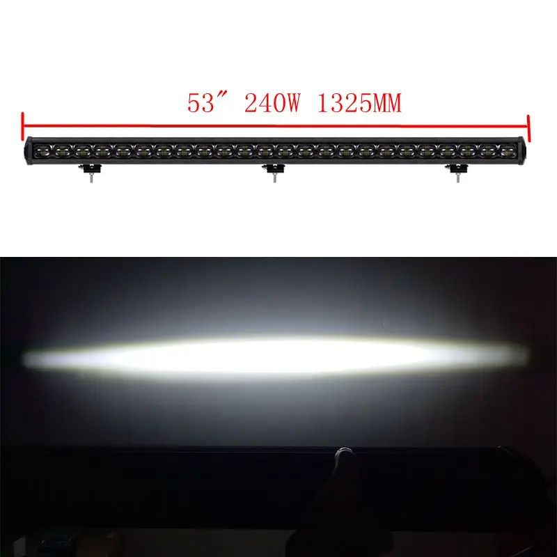 6D Lens 180w 210w 240w Single Row Led Light 4x4 Offroad Bar For Off road 4WD Truck ATV 12V 24V Trailer Waterproof Work Lights | Автомобили
