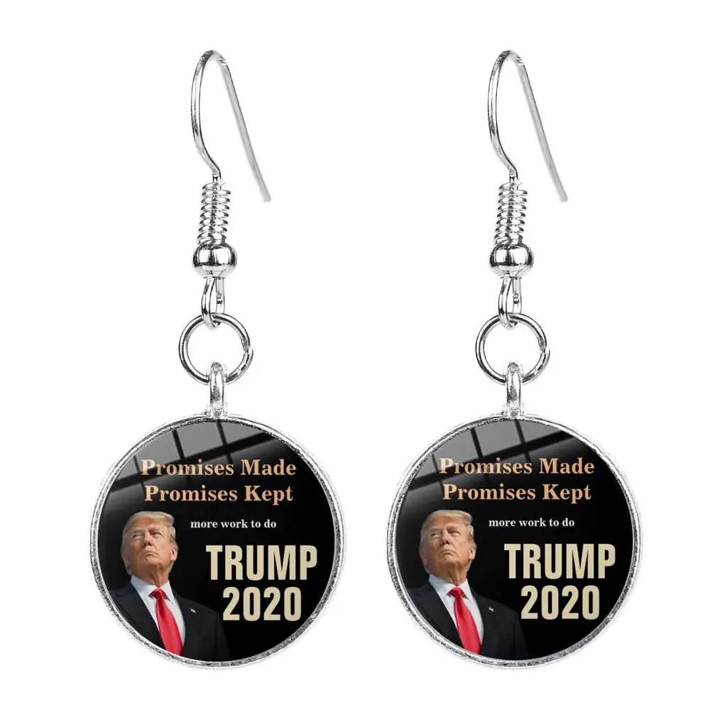SONGDA Новый Трамп 2020 круглые серьги держать Америку большой Дональд для президент