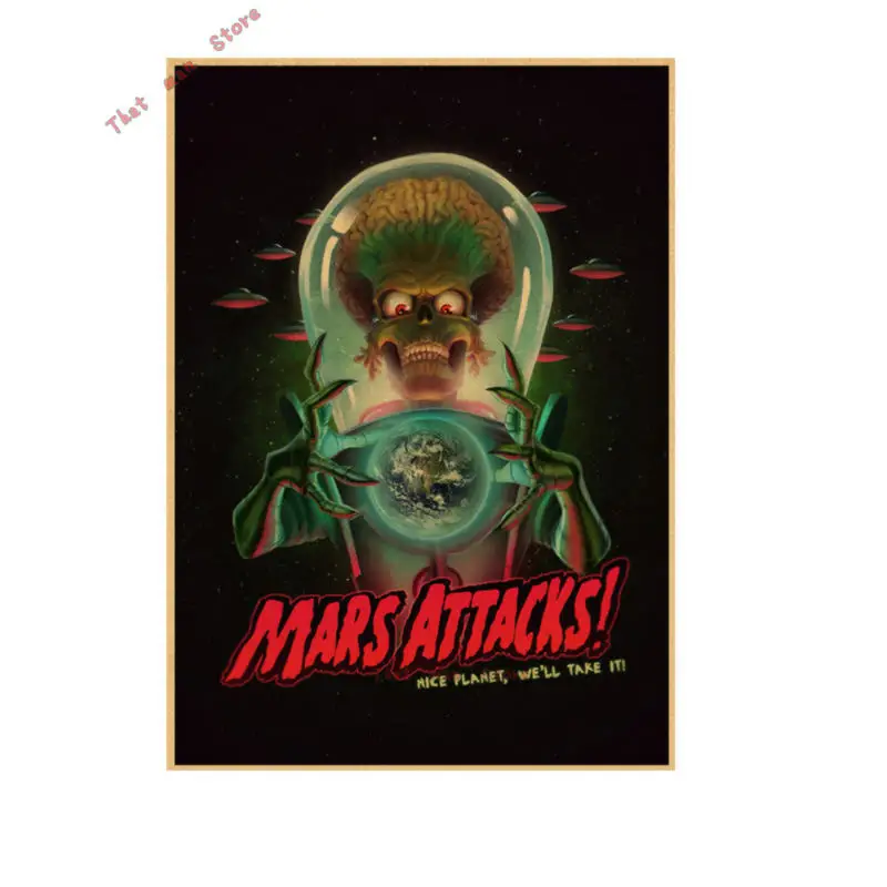 Tim Burton movie posts Винтаж Ретро Матовая крафт-бумага античный плакат Настенная Наклейка домашний декор 42*30 см - Цвет: Бургундия