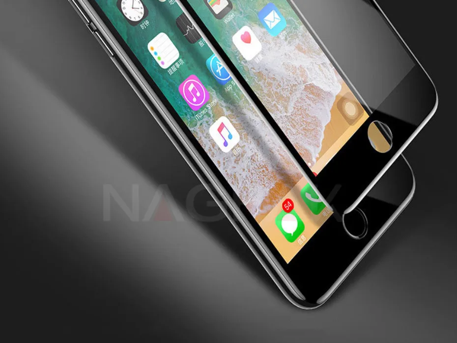 6D закругленные края полное покрытие экрана протектор для iPhone 7 6S 8 X Закаленное стекло на Apple iPhone X 6 s 7 8 Plus стеклянная пленка
