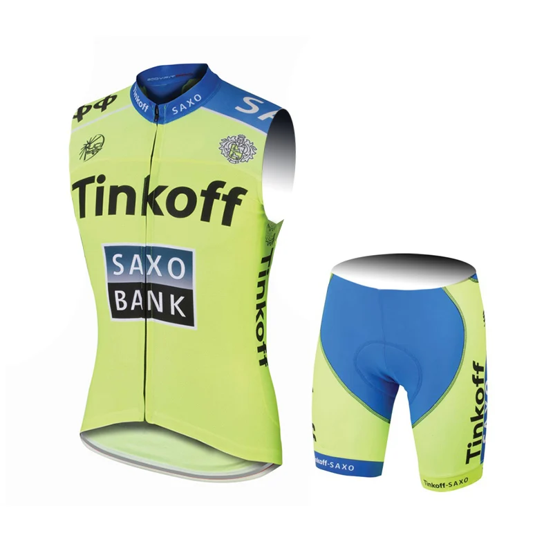 Cycle Vest 2015 tinkoff saxo bank cycling jersey Sleeveless fluo yellow Roupa Ciclismo Cycling Riding Bike Sport Mtb | Спорт и