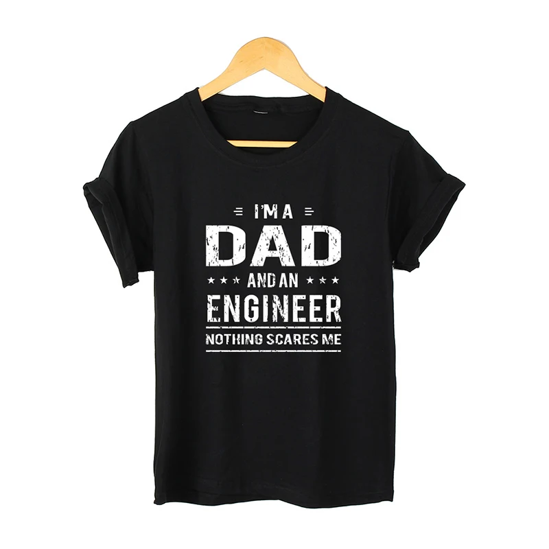 Летние мужские футболки с надписью «I AM A Dad I AM AN ENGINEER», хлопковая футболка с коротким рукавом, Мужская футболка Harajuku