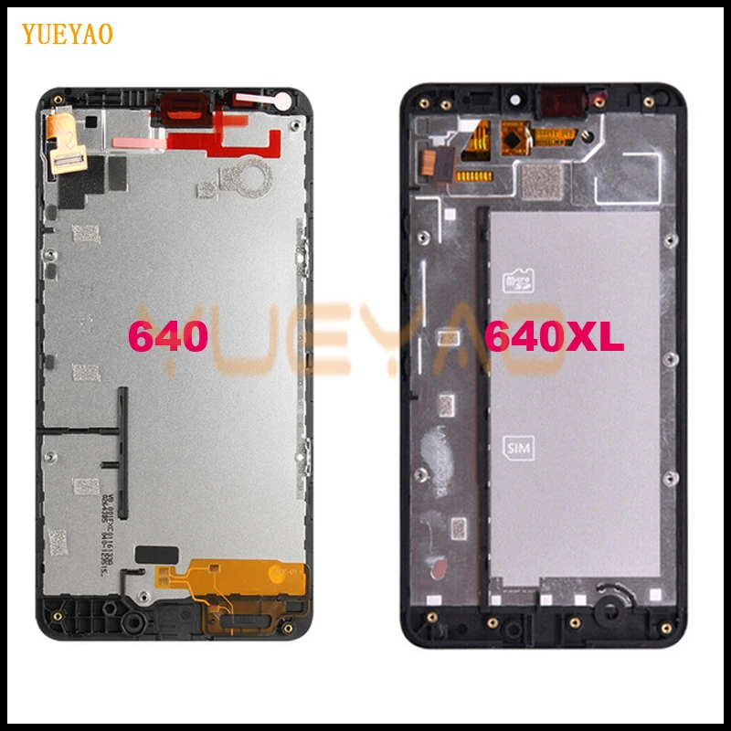 Для microsoft Nokia lumia 640 xl ЖК-дисплей с сенсорным экраном дигитайзер в сборе рамкой для