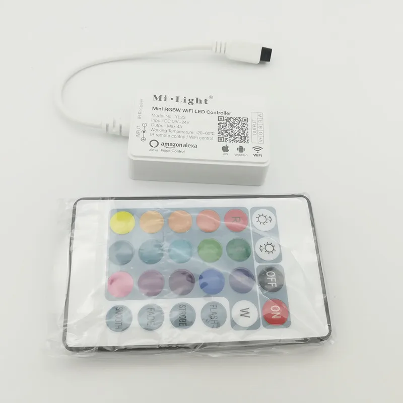 2,4G MiLight YL2S DC12V-24V wifi светодиодный пульт управления Amazon Alexa приложение для смартфона ИК-пульт дистанционного управления для RGBW светодиодные ленты