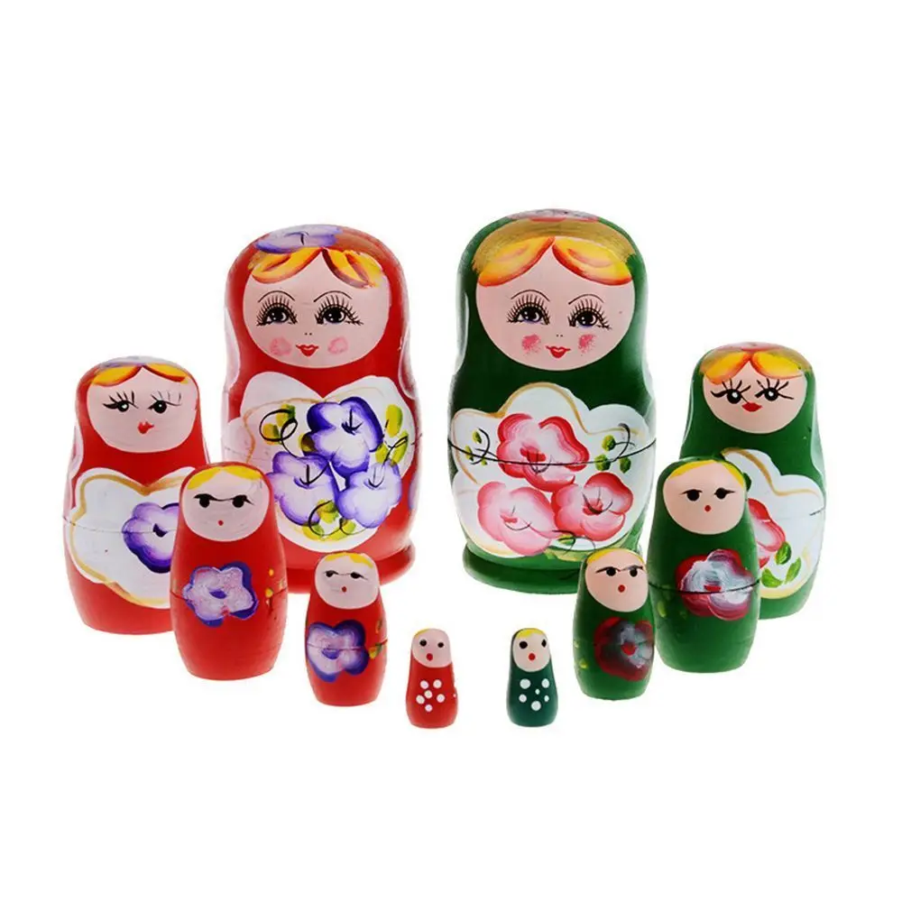 5 шт. деревянные матрешки для девочек игрушки русские Матрешки куклы с наилучшими
