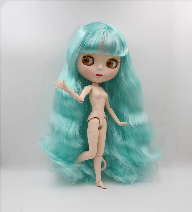 Кукла Blygirl белая небесно синяя с завитыми волосами новая кукла для лица 19
