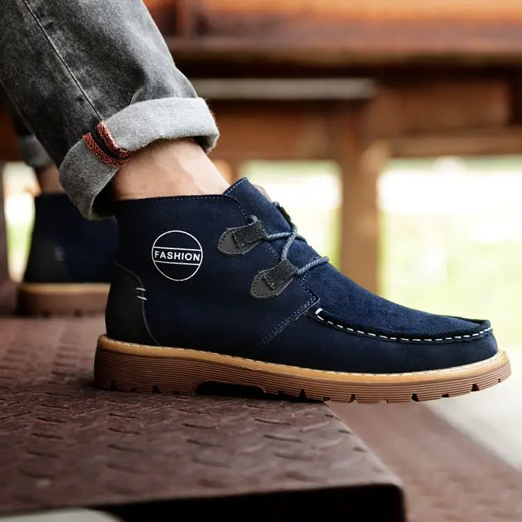 2017 новые мужские кожаные ботинки осенью и зимой отдых Британский стиль платье