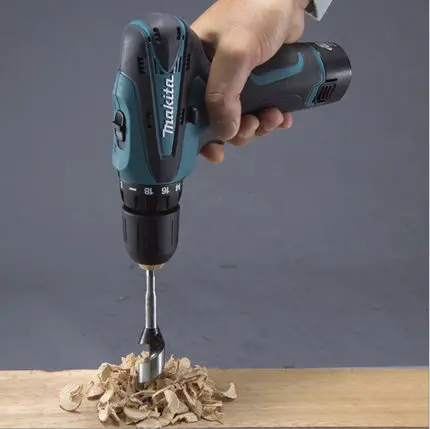 Подлинная дрель MAKITA 12 В литиевая зарядка дрель электрическая шуруповерт дрель электрическая дрель двойной ремень батарейка лампа