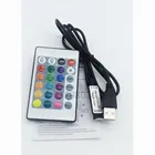 USB RGB пульт дистанционного управления 5-24 В IR 24key беспроводной светодиодный диммер 4Pin гнездовой разъем для 5 в 5050 3528 RGB Led USB полосы света
