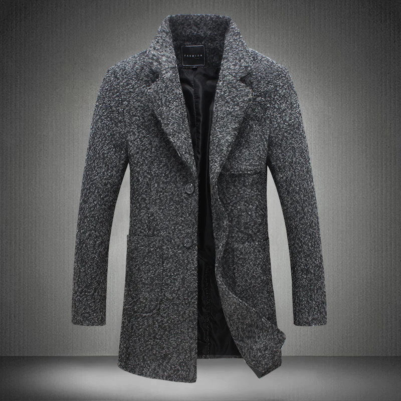 Мужской Тренч BSETHLRA осенне зимний однотонный из 40% шерсти 2019|trench men|brand trenchtrench brand |