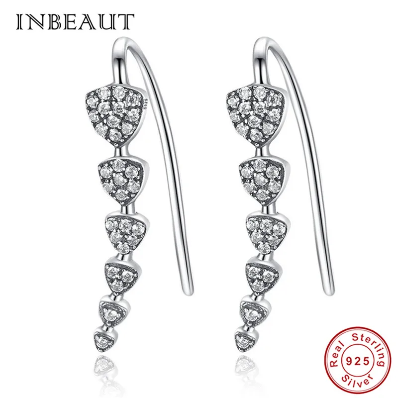 INBEAUT, женские трендовые серьги-гвоздики, 925 пробы, серебряные, цветные, крылья мечты, единорог, милый кот, медведь, серьги с лапами, подарок на день рождения - Окраска металла: p039