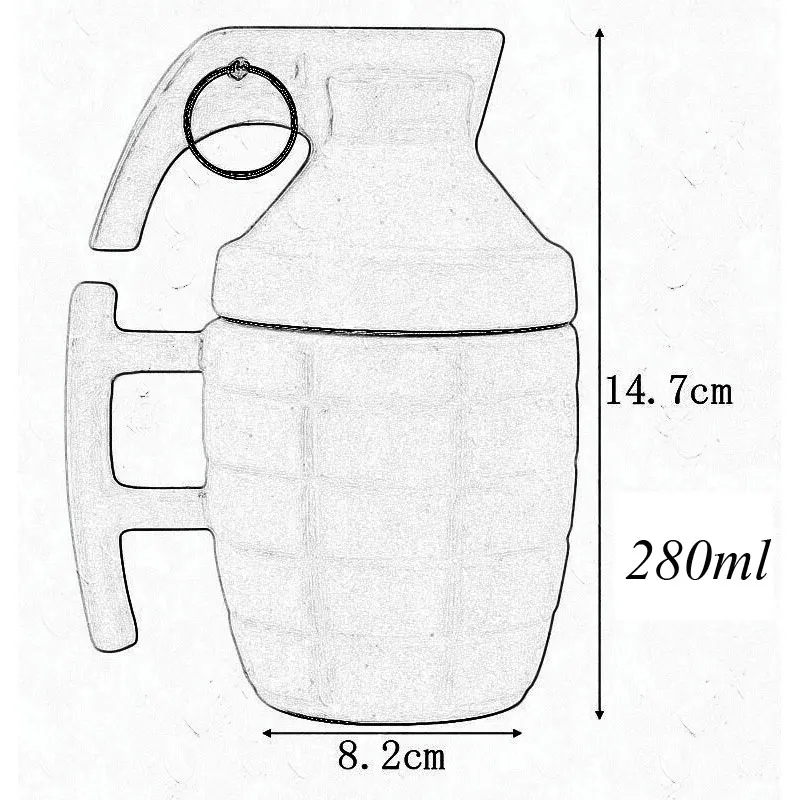 Креативные керамические кружки для гранат водная посуда кофе и чая с крышкой бум