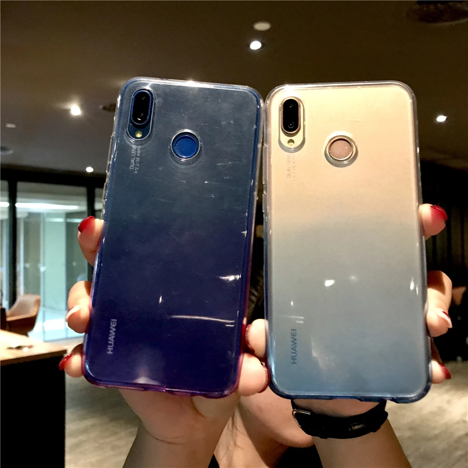 Цветной Радужный ТПУ чехол для телефона Huawei P20 Lite P10 Mate 20 Pro 10 9 Nova 3 4 Honor 8X 7X 6X 7A 6A 5A 7C 8