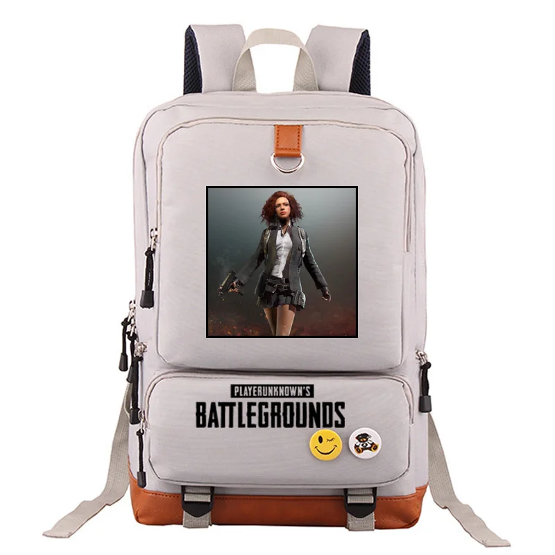 18 Горячая игра PUBG BATTLEGROUNDS Куриный Ужин мальчик девочка школьная сумка для женщин рюкзак для подростков холст мужской студенческий рюкзак - Цвет: 18